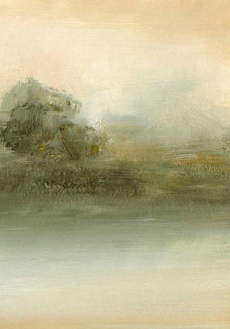 Spring Tree II Black Ornate Wood Framed Art Print with Double Matting by Gordon, Sharon