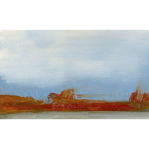 Red Horizon III Black Modern Wood Framed Art Print by Gordon, Sharon