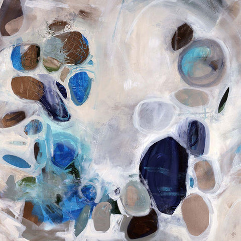 Opals Treasure White Modern Wood Framed Art Print by Maas, Jodi