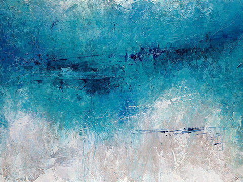 Reach III White Modern Wood Framed Art Print with Double Matting by Schicker, Joshua