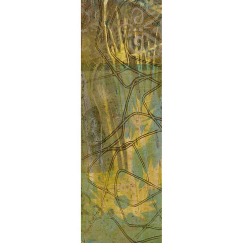 Safari Abstract I Gold Ornate Wood Framed Art Print with Double Matting by Goldberger, Jennifer