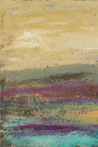 Desertscape I White Modern Wood Framed Art Print with Double Matting by Choate, Lisa