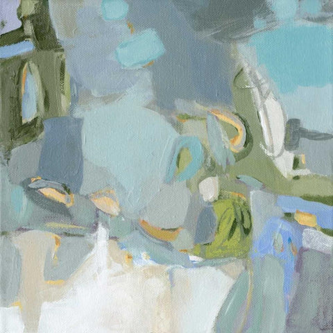 Moonlight Black Modern Wood Framed Art Print with Double Matting by Long, Christina