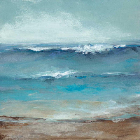 Home by the Sea Black Modern Wood Framed Art Print by Long, Christina