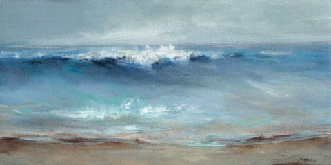 Northeast Wind White Modern Wood Framed Art Print with Double Matting by Long, Christina