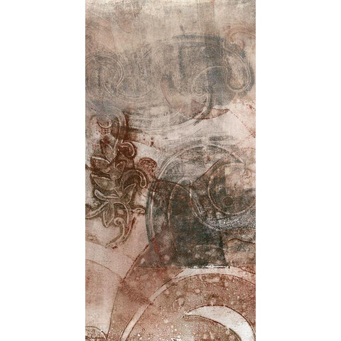 Layered Filigree I Black Modern Wood Framed Art Print with Double Matting by Goldberger, Jennifer