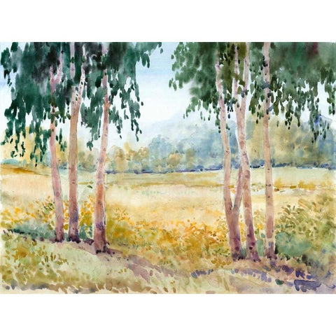 Luminous Meadow II Gold Ornate Wood Framed Art Print with Double Matting by OToole, Tim