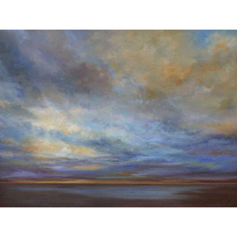 Coastal Clouds I Black Modern Wood Framed Art Print with Double Matting by Finch, Sheila