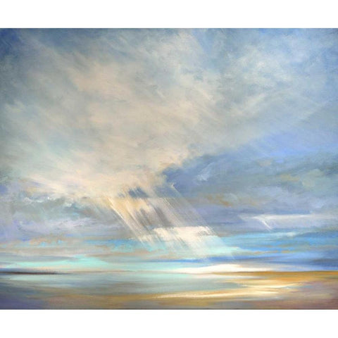 Heavenly Light II Black Modern Wood Framed Art Print with Double Matting by Finch, Sheila