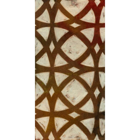 Circle Overlay I Gold Ornate Wood Framed Art Print with Double Matting by Meagher, Megan