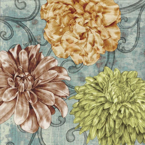 Flower Fetti I White Modern Wood Framed Art Print by Goldberger, Jennifer