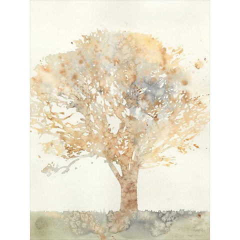 Chloes Tree II Black Modern Wood Framed Art Print with Double Matting by Meagher, Megan