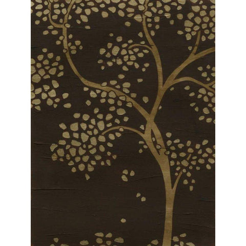 Gilded Bough I Black Modern Wood Framed Art Print with Double Matting by Vess, June Erica