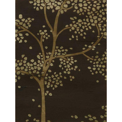 Gilded Bough II Black Modern Wood Framed Art Print with Double Matting by Vess, June Erica