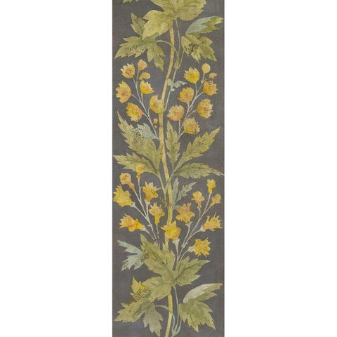 June Floral Panel II Gold Ornate Wood Framed Art Print with Double Matting by Meagher, Megan