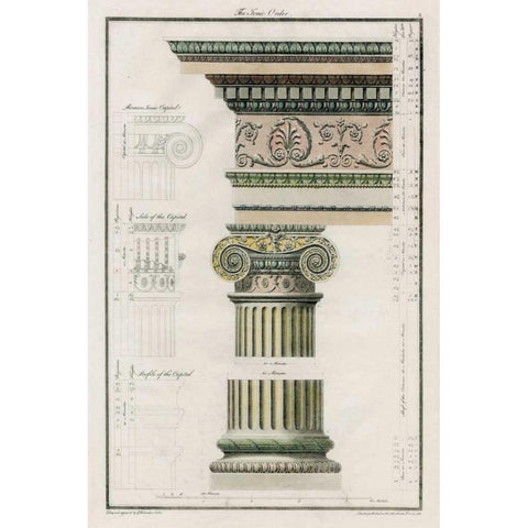 The Iconic Order Gold Ornate Wood Framed Art Print with Double Matting by Richardson
