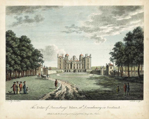 Watts Views I White Modern Wood Framed Art Print with Double Matting by Watts, W.