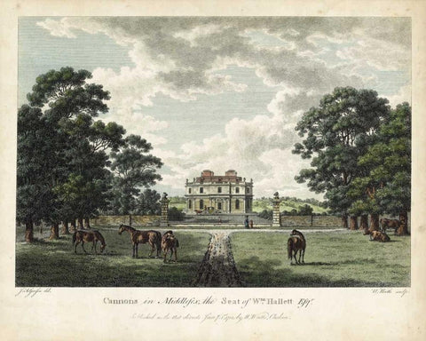 Watts Views VI Black Ornate Wood Framed Art Print with Double Matting by Watts, W.