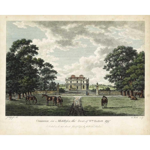 Watts Views VI Gold Ornate Wood Framed Art Print with Double Matting by Watts, W.