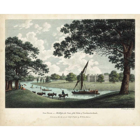 Watts Views VII White Modern Wood Framed Art Print by Watts, W.