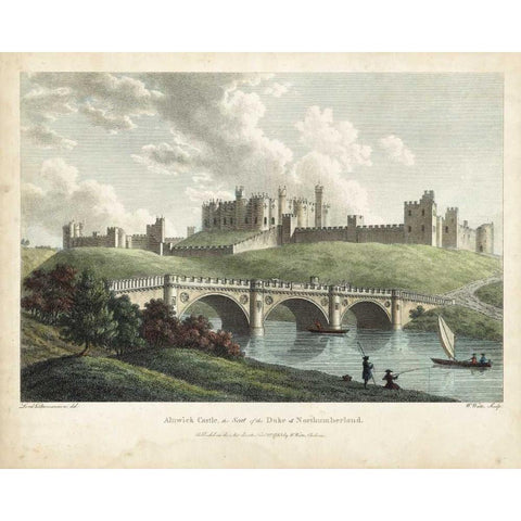 Watts Views VIII Gold Ornate Wood Framed Art Print with Double Matting by Watts, W.