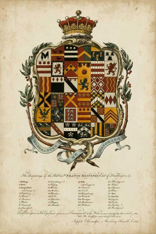 Edmondson Heraldry II White Modern Wood Framed Art Print with Double Matting by Edmondson