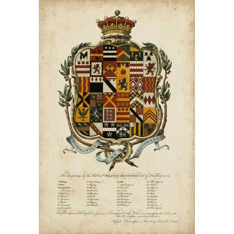 Edmondson Heraldry II Black Modern Wood Framed Art Print by Edmondson