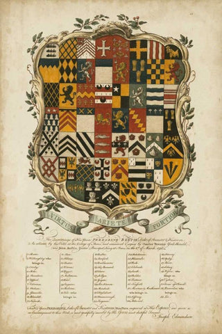 Edmondson Heraldry III White Modern Wood Framed Art Print with Double Matting by Edmondson