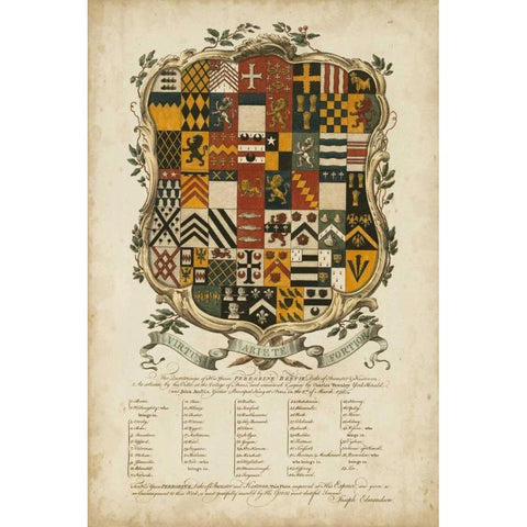 Edmondson Heraldry III Black Modern Wood Framed Art Print by Edmondson
