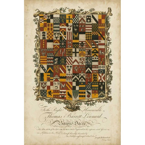 Edmondson Heraldry IV Black Modern Wood Framed Art Print with Double Matting by Edmondson