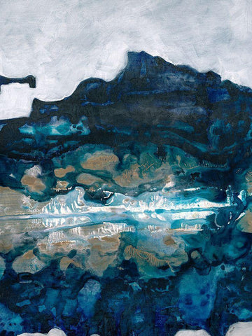 Cooling Pool III White Modern Wood Framed Art Print with Double Matting by Taylor, Kari