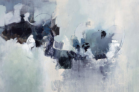 Limmerick Breeze White Modern Wood Framed Art Print with Double Matting by Taylor, Kari