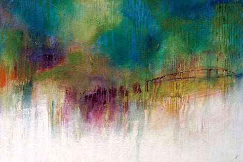 Efflorence Spring White Modern Wood Framed Art Print with Double Matting by Schicker, Joshua