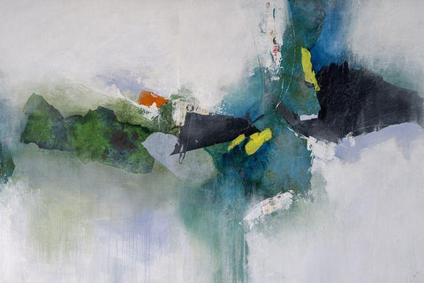 Green Tea Black Ornate Wood Framed Art Print with Double Matting by Edmunds, Sydney