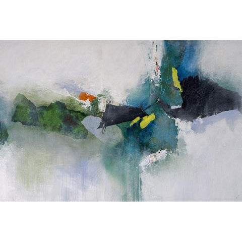 Green Tea Black Modern Wood Framed Art Print by Edmunds, Sydney