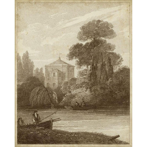Monkey Island White Modern Wood Framed Art Print by Cooke, W.