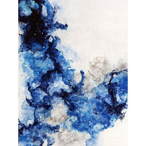 Glacier Blue I Black Modern Wood Framed Art Print by Douglass, Farrell