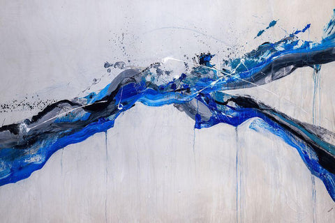 Splish Splash White Modern Wood Framed Art Print with Double Matting by Taylor, Kari