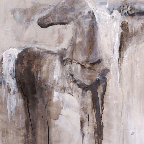 White Smoke White Modern Wood Framed Art Print by Maas, Jodi