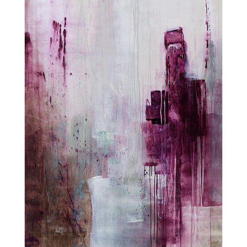 Plum Wine Black Modern Wood Framed Art Print with Double Matting by Taylor, Kari