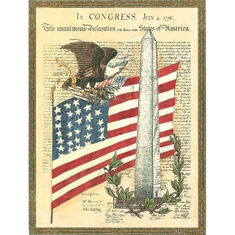 Proud to be an American II White Modern Wood Framed Art Print by Bookman, D.