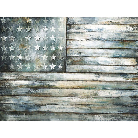 Retired Patriot White Modern Wood Framed Art Print by Edmunds, Sydney