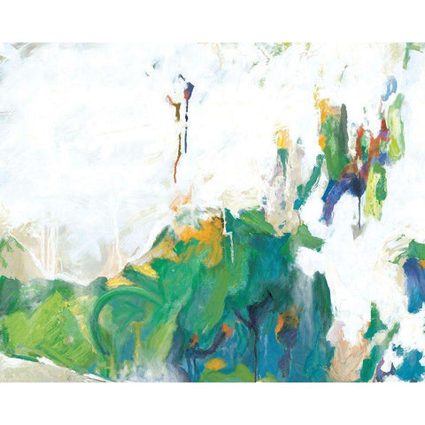 Hints of Spring Black Modern Wood Framed Art Print with Double Matting by Circle Art Group