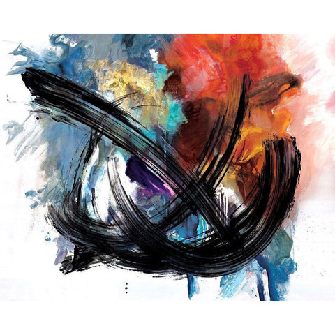 The Fire Within Black Modern Wood Framed Art Print by Circle Art Group