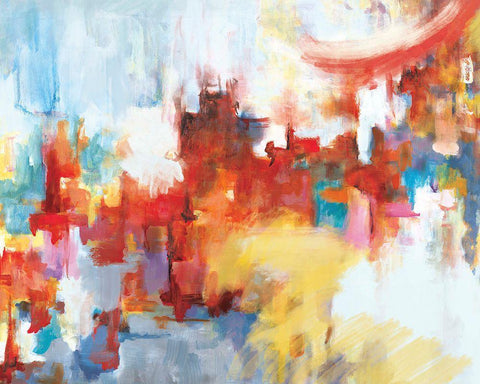 City Night II Black Ornate Wood Framed Art Print with Double Matting by Circle Art Group