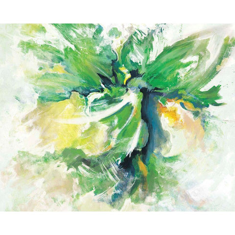 Spring Dance Black Modern Wood Framed Art Print with Double Matting by Circle Art Group