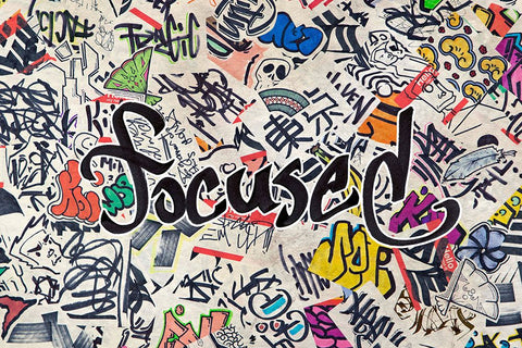 Focused - Urban Inspiration Black Modern Wood Framed Art Print by Circle Art Group