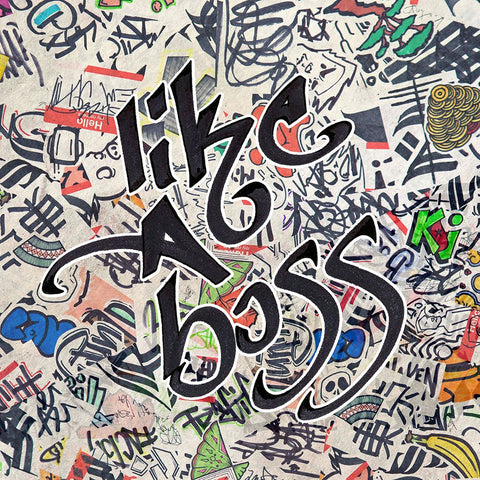 Like a Boss - Urban Inspiration White Modern Wood Framed Art Print with Double Matting by Circle Art Group