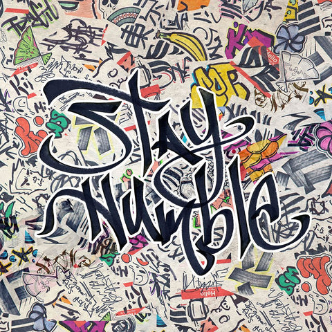 Stay Humble - Urban Inspiration Black Ornate Wood Framed Art Print with Double Matting by Circle Art Group