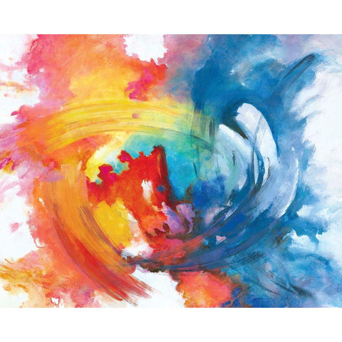 Calliope White Modern Wood Framed Art Print by Circle Art Group